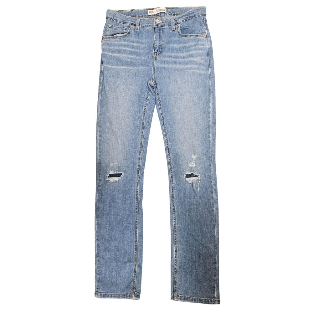 Levis 510 Performance Skinny Jeans‎ Mens 30x32 Light Wash Distressed Denim